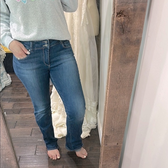 PAIGE Women's Blue Jeans hidden hills straight style size 31 - Picture 1 of 7